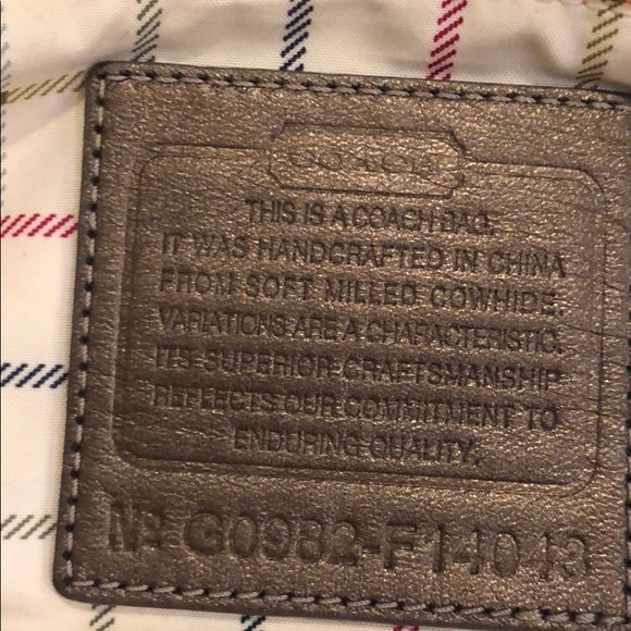 Coach Gold Briefcase Bag - Picture 3 of 4